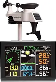 [sainlogic] Wireless Weather Station with Outdoor Sensor, 9-in-1 Weather Station with Wind Gauge and Rain Gauge, Thermometer, Hygrometer, Moon Phase