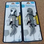 ●●NEW LOT OF 2●● THE BAR Waiter's Corkscrew/Bottle Opener and seal cutter