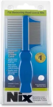 Nix Lice Removal Comb, Removes Dead Lice & Eggs from Hair, 2-Sided