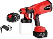 Handheld Electric Paint Sprayer Electrostatic Fogger 800ML Container Portable Cordless Spray Paint Gun 18V for Painting Ceiling,Furniture, Fence, Car,Walls,One Battery