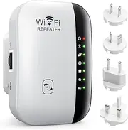 WiFi Extender - Wireless Signal Booster | Long Range Amplifier With Ethernet Port, Range Extender, Internet Repeater, Strong Signal High-Speed Transmission Boosting Tool