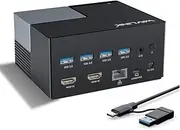 Wavlink USB-C Universal Laptop Docking Station, Dual HDMI, 10-in-1 Dock with100W Power Delivery, RJ45 Ethernet, 4 USB Ports, Audio, Compatible with Mac, Windows, USB4, Thunderbolt 3 & 4, USB-C Laptop