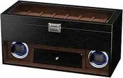 [DUKWIN] Double Watch Winder,Watch Winder for 2 Automatic Watches with 16-Slot Watch Dispaly Case,