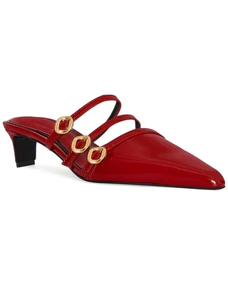 Rebecca Minkoff Buckle Leather Mule - Red, NWT and box