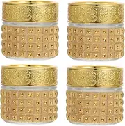 AUTSUPPL Glass Storage Bottles 4pcs Small Jars for Tea and Food Storage High-grade Jars
