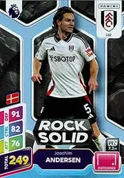 Panini Premier League Plus 2024 2025 Joachim Andersen Rock Solid Trading Card