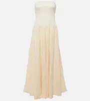 [Johanna Ortiz] Johanna Ortiz Linen-blend maxi dress AU 14 white