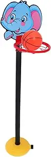 1Set Adjustable Basketball Hoop for Indoor Outdoor Elephant Design Basketball Stand for Fun Sports to Motor Skills and Coordination Present for Boys