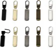 Metal Zipper Pull for Small Holes, Detachable, Repair for Jacket, Bag Boots, Pu