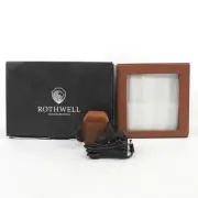 Rothwell Brown and Tan Leather Single Watch Winder with Electric Cord (RW1WTBR)
