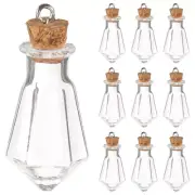 10 Pcs Mini Glass Bottles with Cork Vials Corks Jars Tiny Wishing