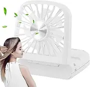 Portable Neck Fan - Cooling Neck Fan | Small Desk Hand Held Fans | Quiet Rechargeable Air Circulator With Makeup Mirror & Lanyard, 3 Speeds Foldable For Women Home Outdoor And Travel