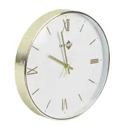 Unigift Classic Plated Round 30cm Wall Clock Analogue Hanging Decor Assorted
