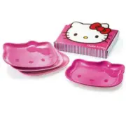 Tupperware Hello Kitty Plates Set [4 Plates + 4 Tumblers]