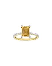 Rina Limor 10K 1.60 ct. tw. Diamond & Citrine Ring