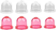 [Gosknor] 8pcs Primer Bulbs for Small Engines, Carburetor Primer Bulb Replacement Fuel Primer Bulb for Weedeater Chainsaw Trimmers Lawn Mowers Leaf Blowers Compatible with Zama WALBRO (Red, Clear)