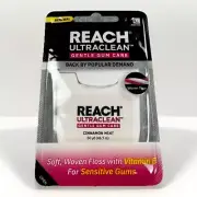 Listerine Reach Cinnamon Mint Dental Floss Gentle Gum Care Woven Soft 50yd NEW