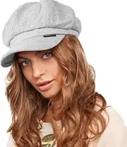 [PGTEN] Women Wool Newsboy Hats for Winter and Summer, Stylish Cabbie Pageboy Cap Black