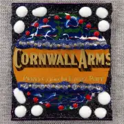CORNWALL ARMS: Cigar Label Collage Art Original Handmade Puff 2024 Glenn Shiring