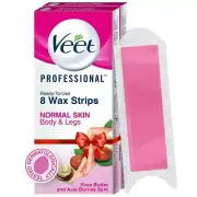 Veet Full Body Waxing Strips Kit For Normal Skin 8 Strips (free shipping)