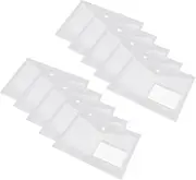 Gadpiparty 20Pcs Transparent File Organizer Portable Document Holder with Snap Closure Lightweight Office File Bags for Efficient School and Home Document Storage