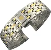 [SKXMOD] 16mm 19mm 20mm 316L Curved End Stainless Steel Watchband For Omega DE VILLE PRESTIGE Orbis Edition Watch Strap Folding Clasp