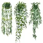 Sggvecsy Fake Hanging Plants 3 Pack Artificial Eucalyptus Fake Potted Greener...