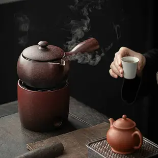 煮茶爐 碳烤爐 燒水爐 側把煮茶壺 爐 陶壺 烤茶燒水茶壺 碳爐 酒精爐煮茶器戶外煮茶古法圍爐