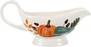 BRIGHTFUFU Pastoral Style Ceramic Tableware Pumpkin Bowl Container Gravy Boat Thanksgiving Boat Bowls Salad Pumpkin Boats Porcelain Sauce Boat Serving Bowl Fruit Bowl Sauce Pitcher Ceramics