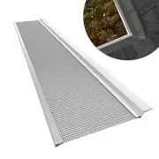 Flamorrow Stainless Steel Gutter Guard, 48Ft Gutter Cover, Micro-Mesh Leaf Gu...