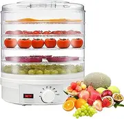 PORIYA Electric Food Dehydrators,5 Trays 350W,Stainless Steel Jerky Dehydrator Fruit Dryer,Home Small Kitchen Appliances,Stainless Steel Adjustable Temperature Control