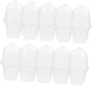 CIYODO 10 Sets Clear Nursery Pots with Humidity Covers Drainage Seedling Plant Containers for Succulents Flowers Plants for Use