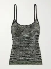 [Missoni] Missoni - Mare Sequin-embellished Metallic Crochet-knit Top - Green - IT40 IT 40 Green