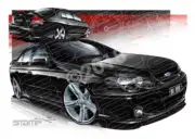 FORD BA XR6 SILHOUETTE A2 FRAMED PRINT (FT155)