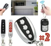 2× 433.92MHz Cloning Remote Control Key Fob Duplicator Electric Gate Garage Door