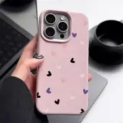 Cute Love Heart Phone Case For iPhone 16 Pro Max 15 14 13 12 11 Shockproof Cover