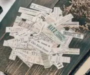 Word Strip Clear Ephemera Stickers Junk Journals Scrapbooking Collage 35pcs
