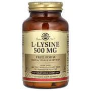 Solgar, L-Lysine, Free Form, 500 mg, 100 Vegetable Capsules