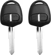 2PCS Replacement Key Shell Buttons, Universal Remote Key Fob Repair Kit with Blanks, Button Replacement Shells and Tools
