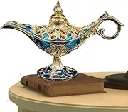 Aladdin Lamp, Aladdin Genie Lamp, Wishing Light Aladdin Lamp, Metal Carved Incense Burner for Home Tabletop Decoration 通用
