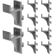 10pcs Freezer Shelf Clip Refrigerator Freezer Plastic Shelf Support Clips Freezer Shelf Clamp Grey 3.20X2.50X1.30CM
