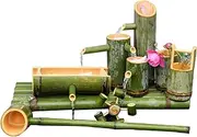 Handmade Bamboo Water Feature, Zen Garden Water Fountain, Freestanding Fountains with USB DC 3W Water Pump, for Patio Decoration Landscaping,45cm(17.in)