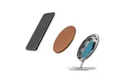 QI Wireless Charger For iPhone 13/12 Samsung Galaxy S22/S22+/S22 Ultra, Brown