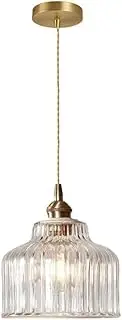 Nordic Style Clear Glass Pendant Light, Modern Simple Pendant Lamp, Retro Farmhouse Pendant Lighting, Minimalist Personalized Pendant Light Fixture for Kitchen Island Closet Hallway Bedside