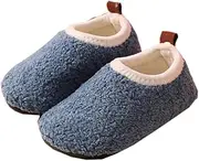 [Cozomiz] Toddler Boys Girls Slippers Kids Winter Plush Fleece Warm House Slippers Toddler Slip Resistant Indoor Home Shoes