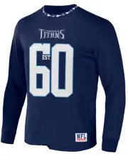 Tennessee Titans Mens Long Sleeve Shirt Jersey Style Size Large