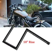 25mm 1" Handlebar 10" Rise Z-Bar Hanger Black For Kawasaki Vulcan 650 900 Bobber