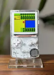 Clear White FPGBC Gameboy Color GBC Funnyplaying IPS Screen USB-C Rechargeable