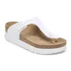 BIRKENSTOCK GIZEH FLEX PLATFORM VEGAN BIRKO-FLOR Sandals White New