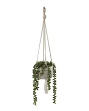 Flora Bunda String of Pearls Macrame Hanging Ceramic Donkey Tails